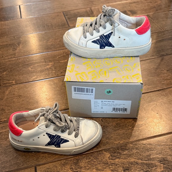 Golden Goose Kids Sneakers with Navy and Pink Accents
